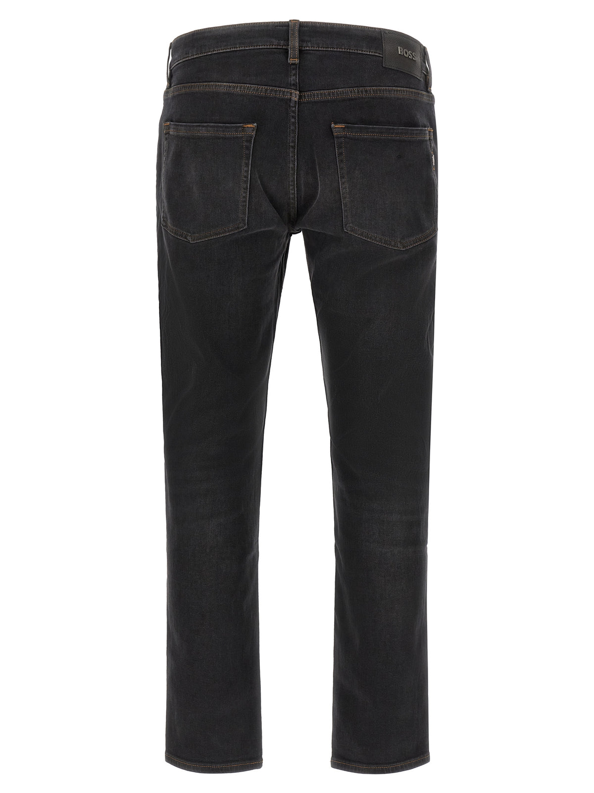 Hugo Boss Straight-Leg Jeans aus schwarzer Baumwolle