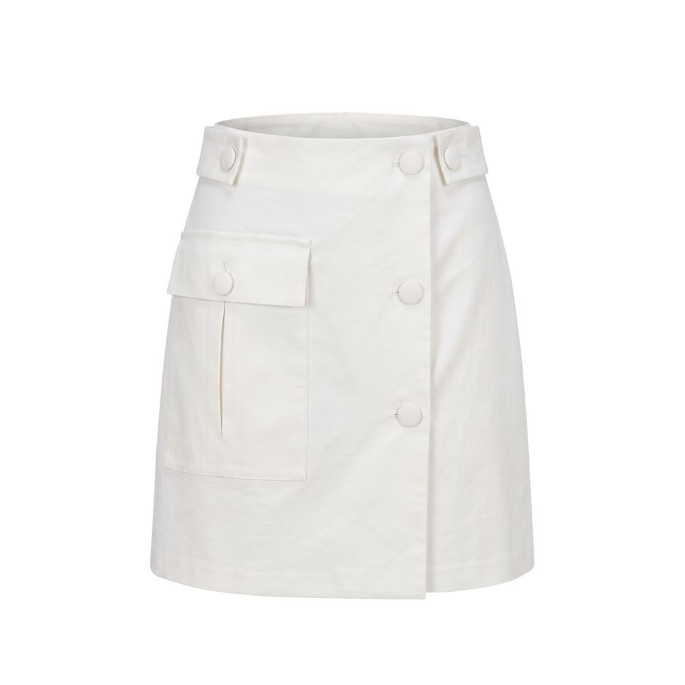 Trussardi White Viscose Women Skirt