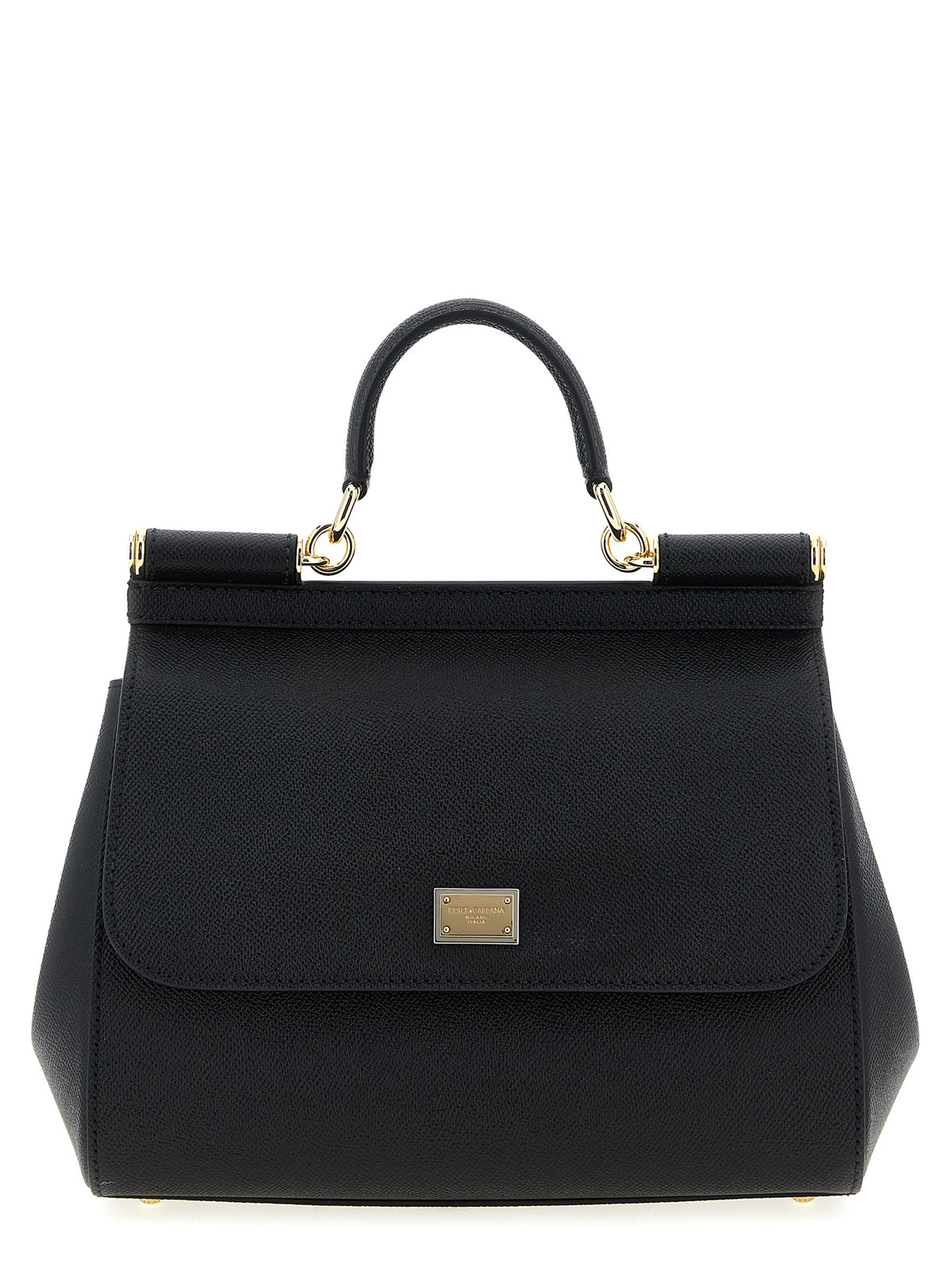 Dolce & Gabbana Sicily Black Leather Handbag