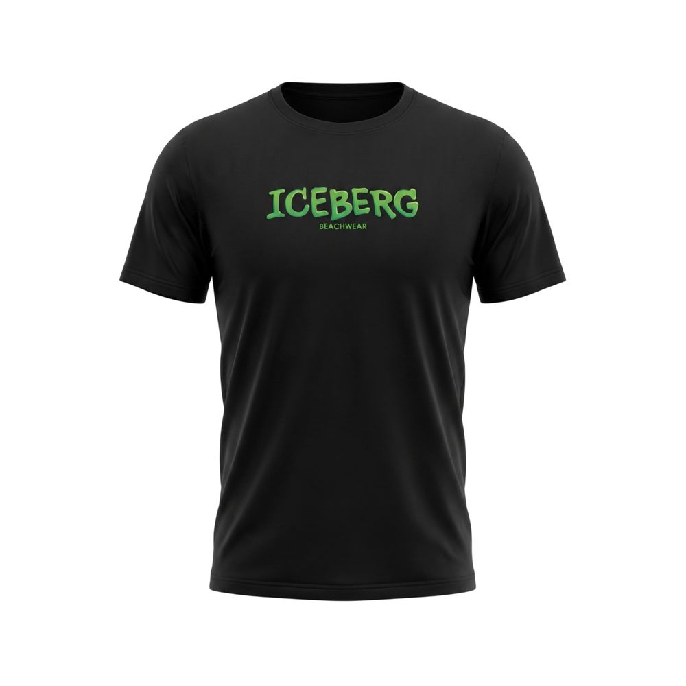 Iceberg Black Cotton Herren T-Shirt