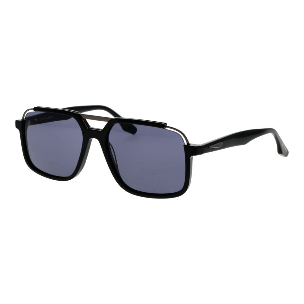 Trussardi Black Acetate & Stainless Steel Sunglasses