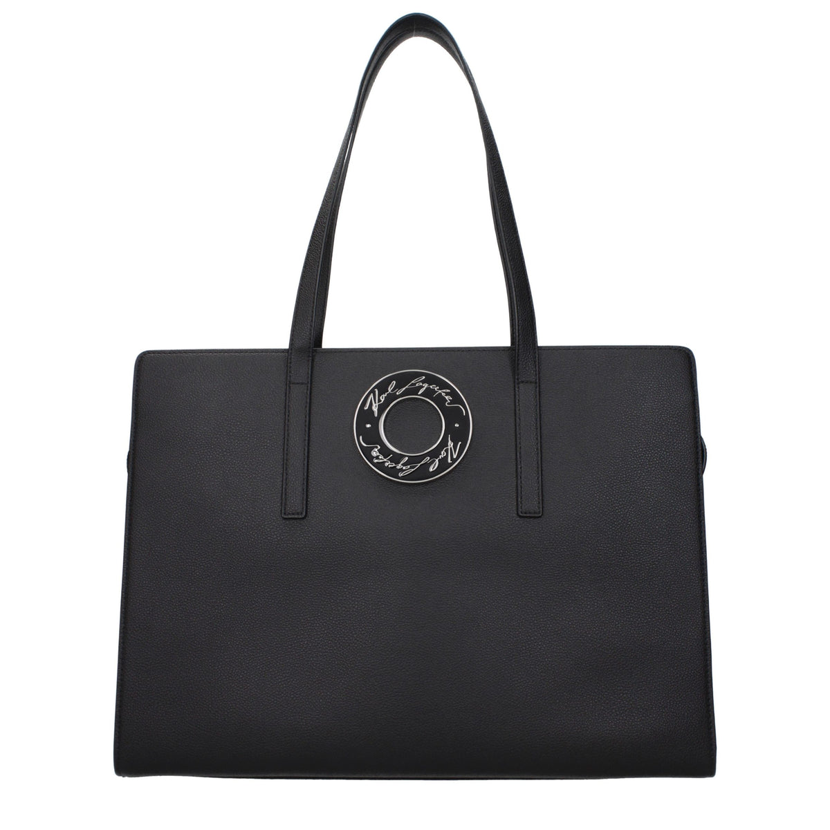 Karl Lagerfeld Black Leather Handbag