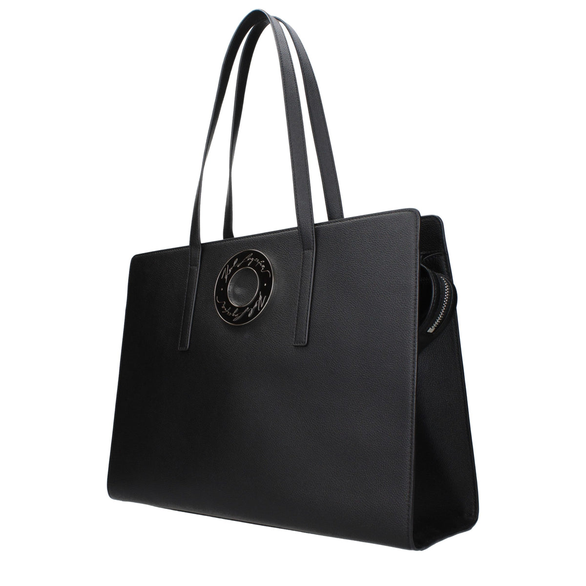 Karl Lagerfeld Black Leather Handbag