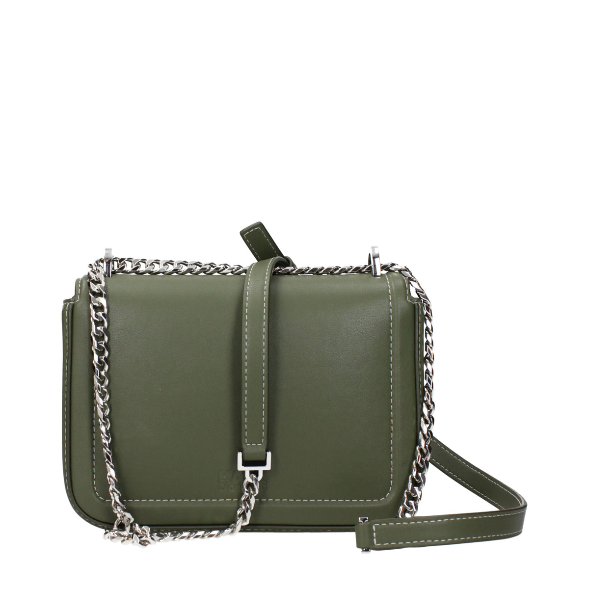 Karl Lagerfeld Green Leather Handbag