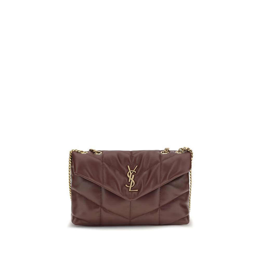 Saint Laurent Bordeaux Leather Handbag