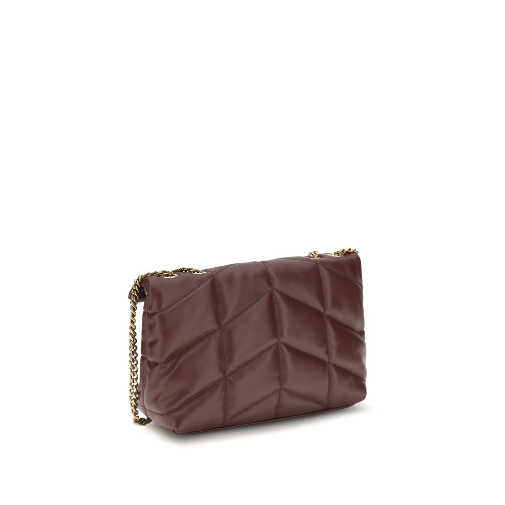 Saint Laurent Bordeaux Leather Handbag