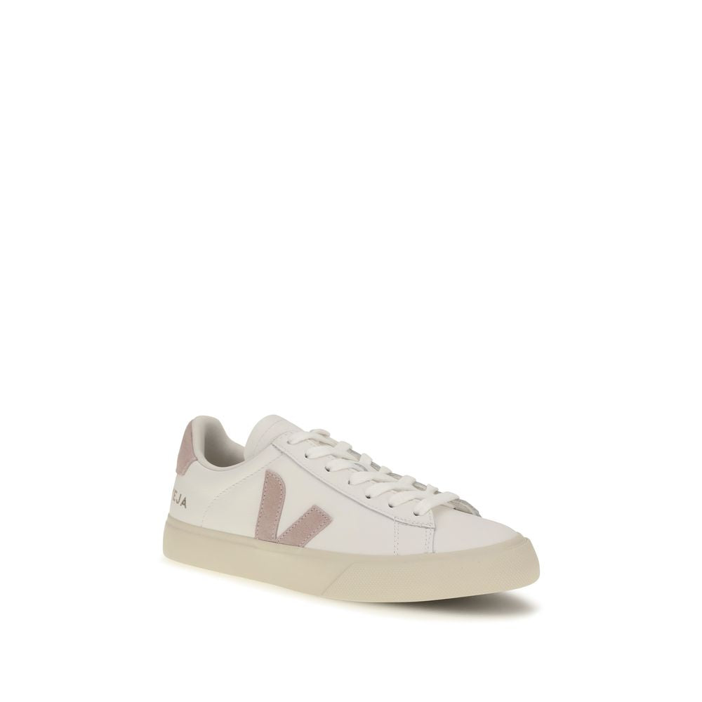 Veja White Calf Leather Low Top Sneakers