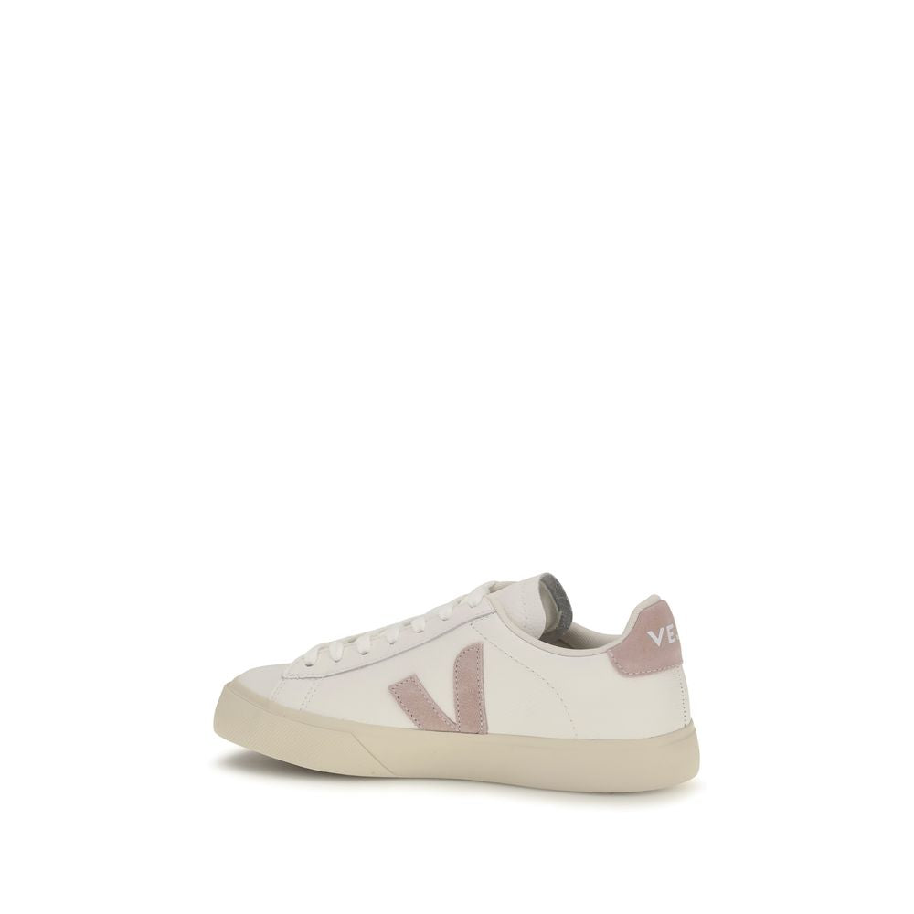 Veja White Calf Leather Low Top Sneakers