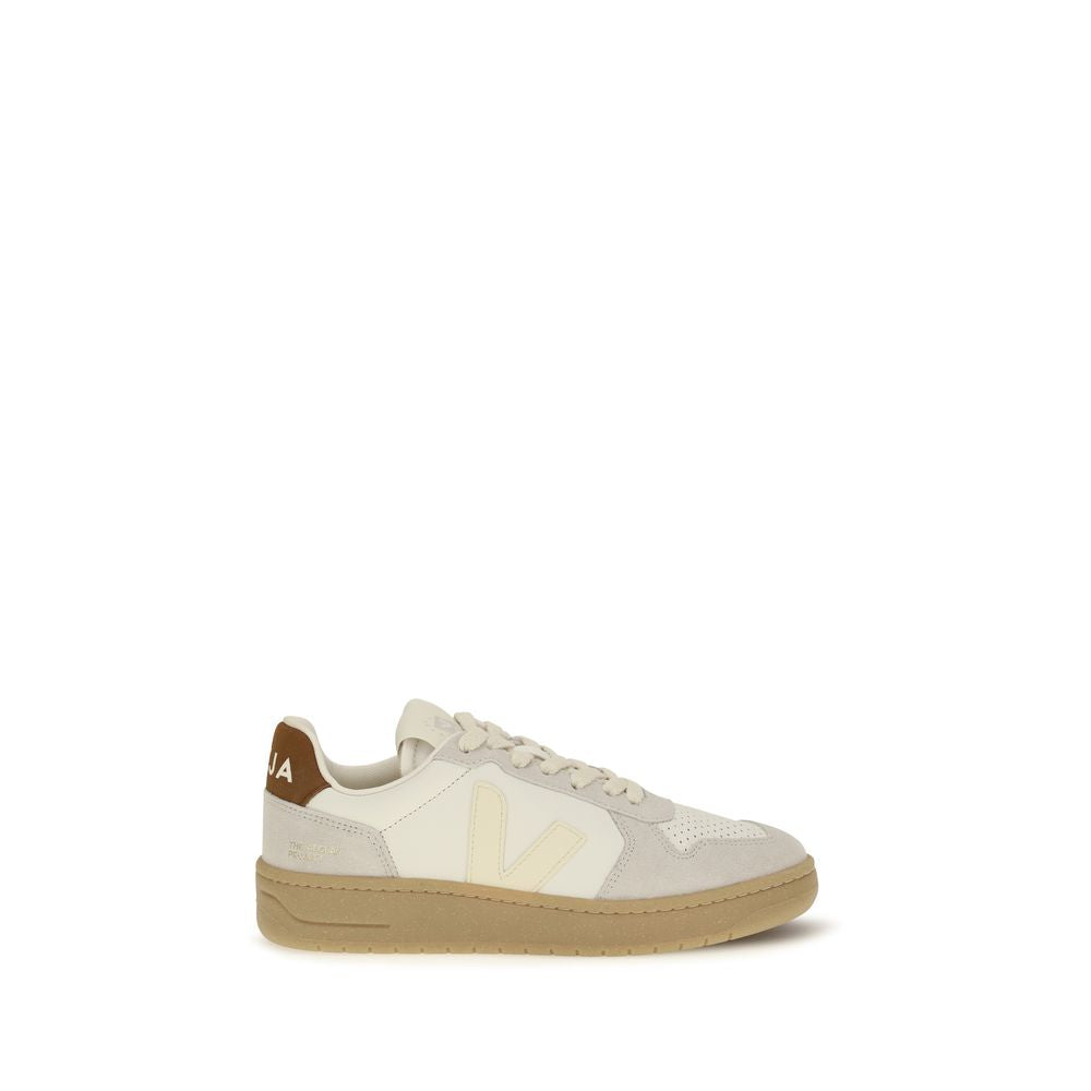 Veja Beige Calf Leather Low Top Sneakers