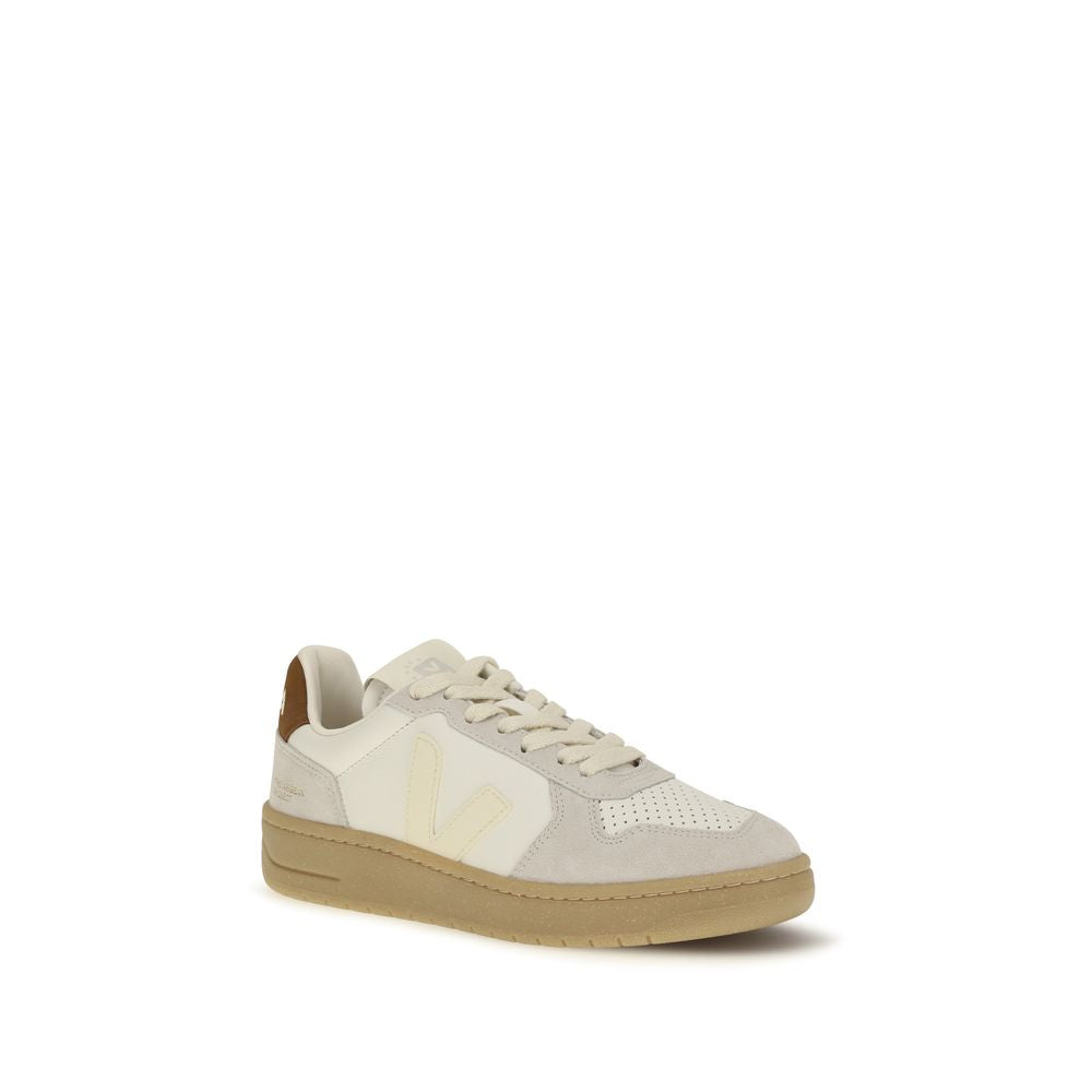 Veja Beige Calf Leather Low Top Sneakers