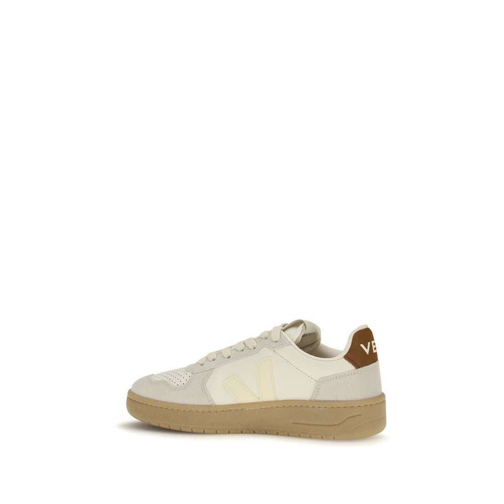 Veja Beige Calf Leather Low Top Sneakers