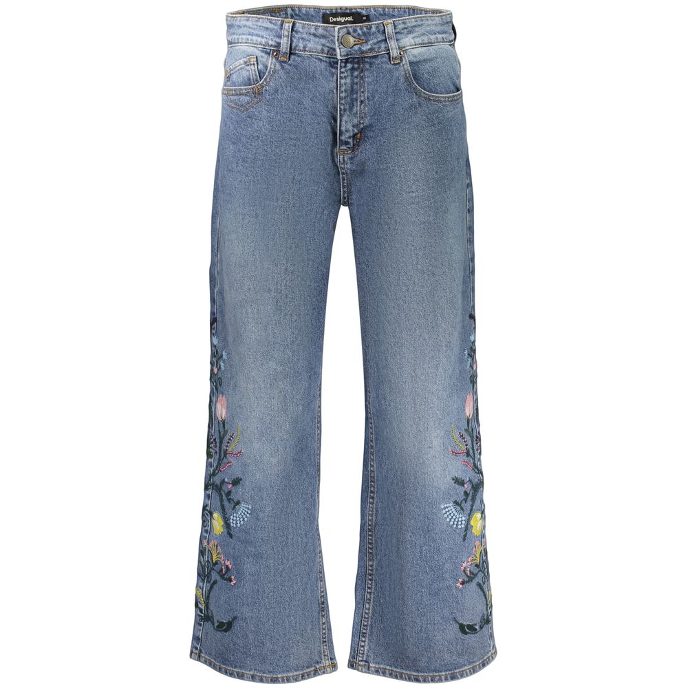Desigual Blue Cotton Jeans