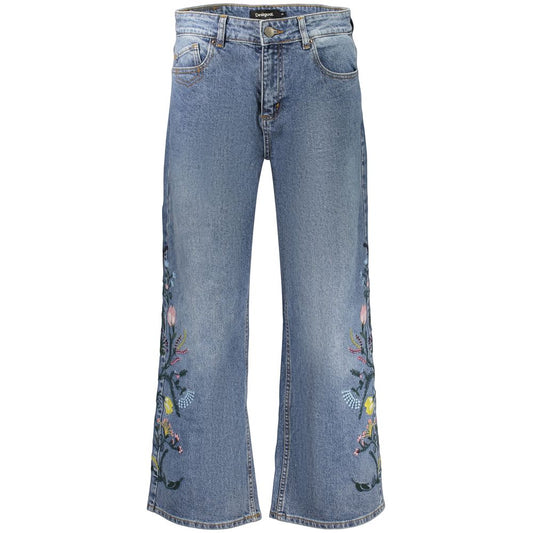 Desigual Blue Cotton Jeans