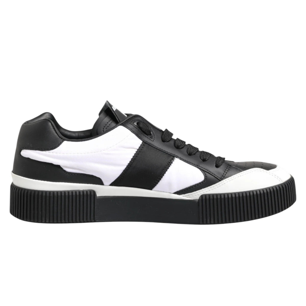 Dolce & Gabbana Miami Black & White Leather Sneakers