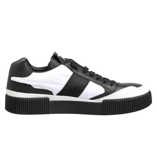 Dolce & Gabbana Miami Black & White Leather Sneakers