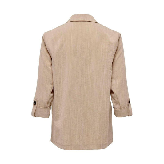Only Beige Viscose Blazer