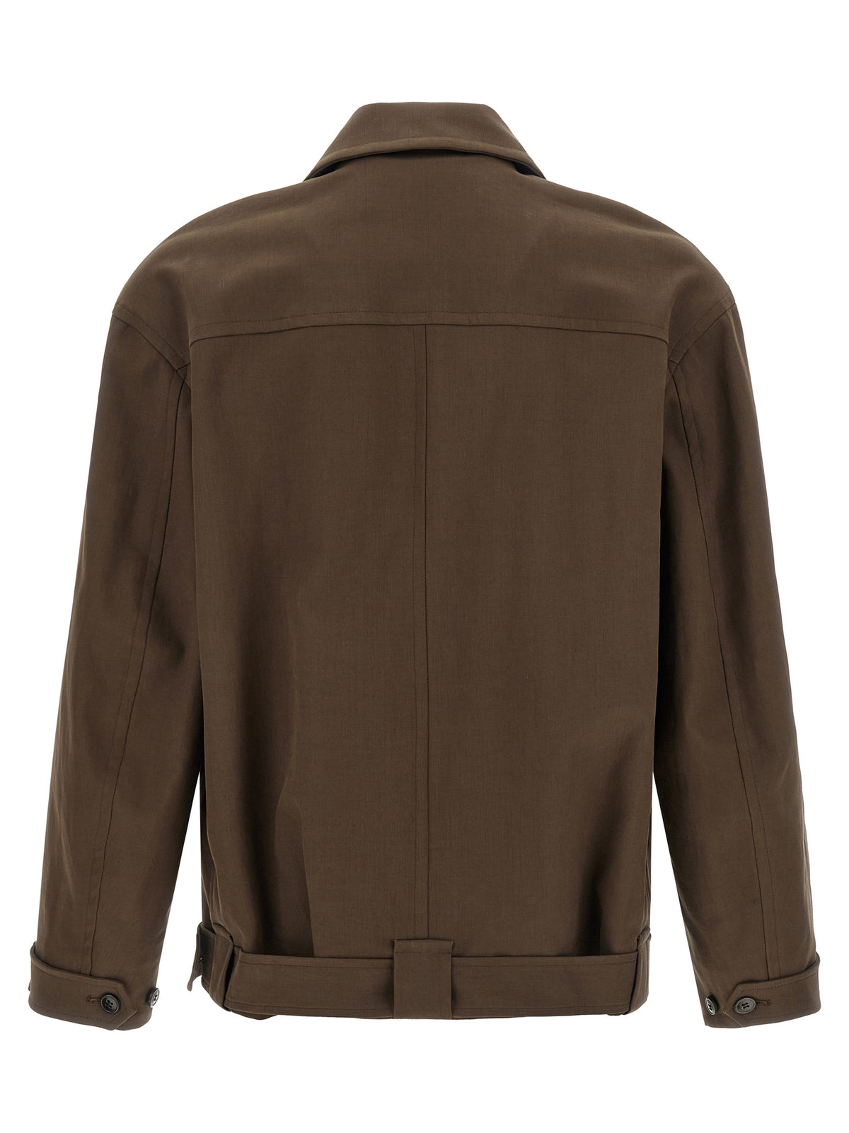 Dries Van Noten Brown Cotton Full-Length Jacket