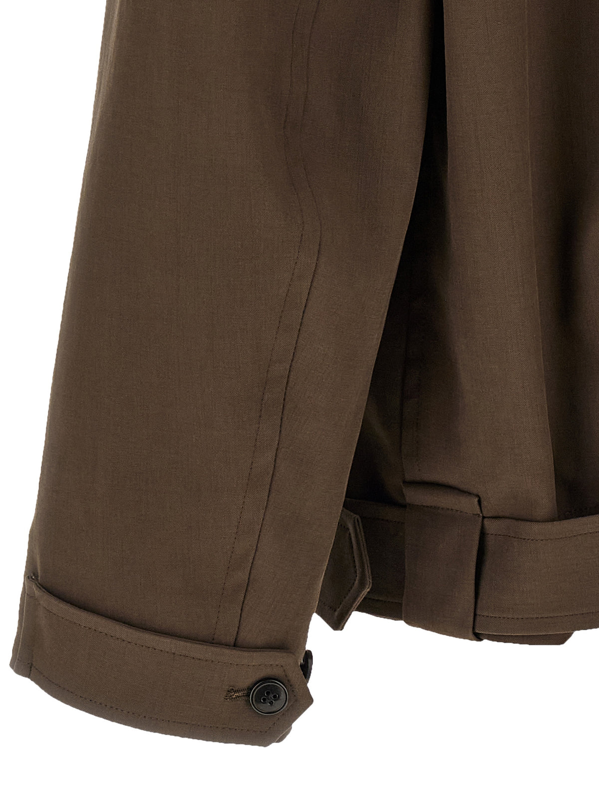 Dries Van Noten Brown Cotton Full-Length Jacket