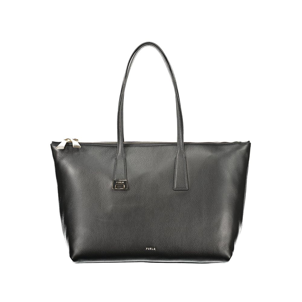 Furla Olivia L Black Leather Women's Bag