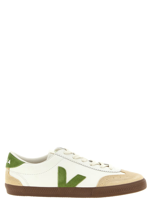 Veja Beige Leather Athletic Sneakers