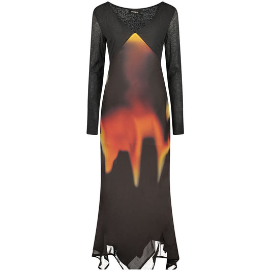 Desigual Black Polyester Dress