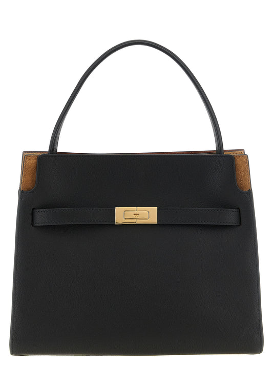 Tory Burch Lee Radziwill Black Leather Handbag