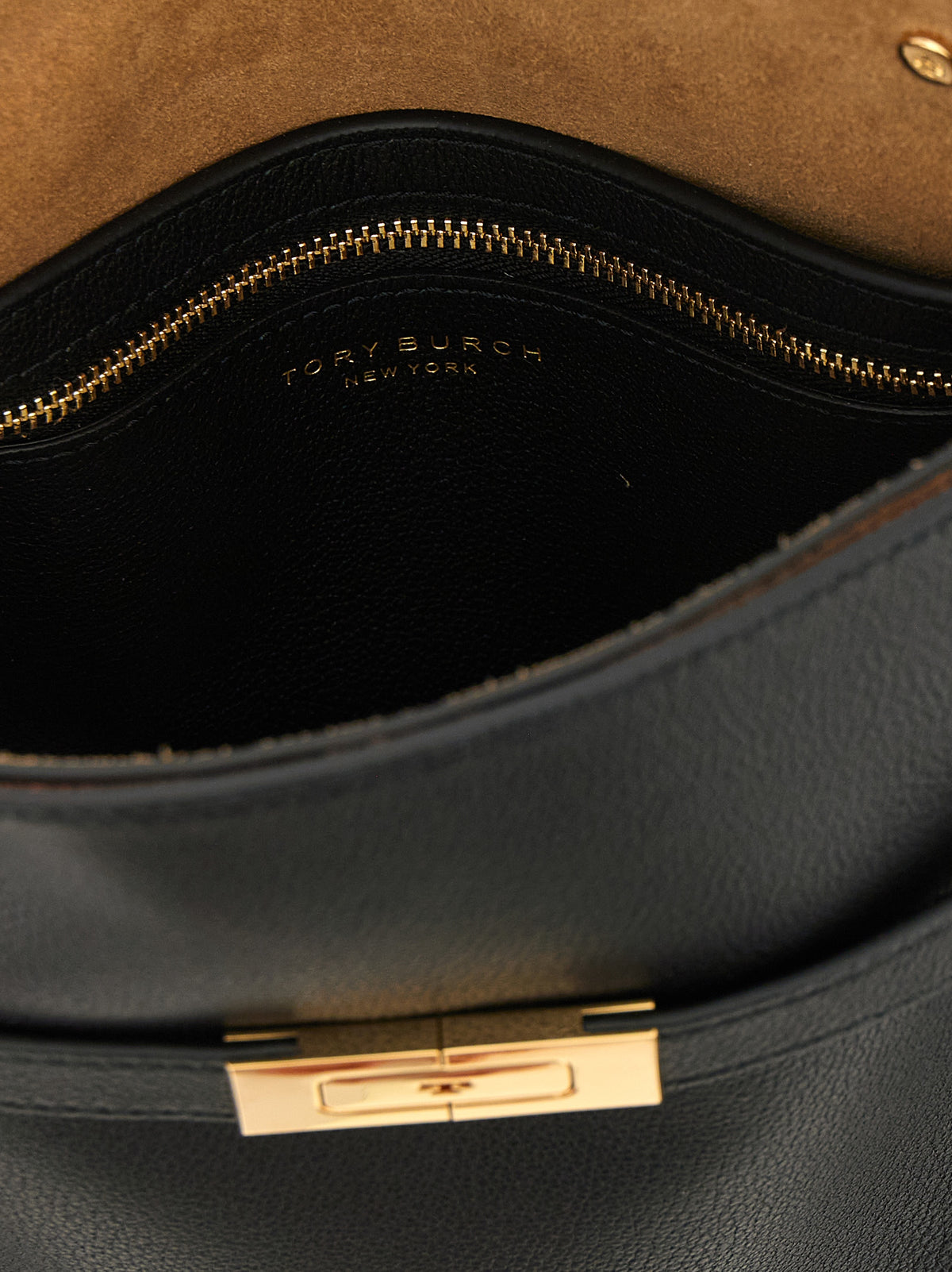 Tory Burch Lee Radziwill Black Leather Handbag