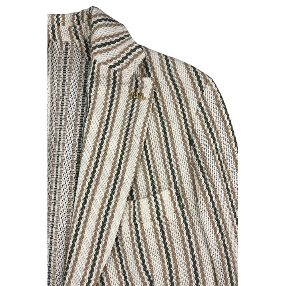 Roberto Pepe Luxury Beige Cotton Men's Blazer