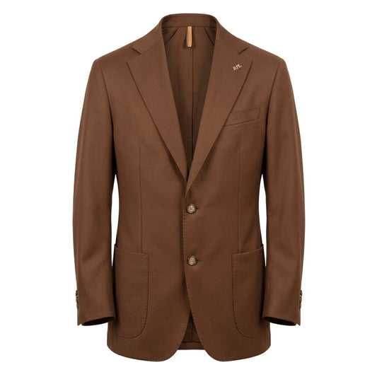 Roberto Pepe Luxury Brown Viscose Men's Blazer