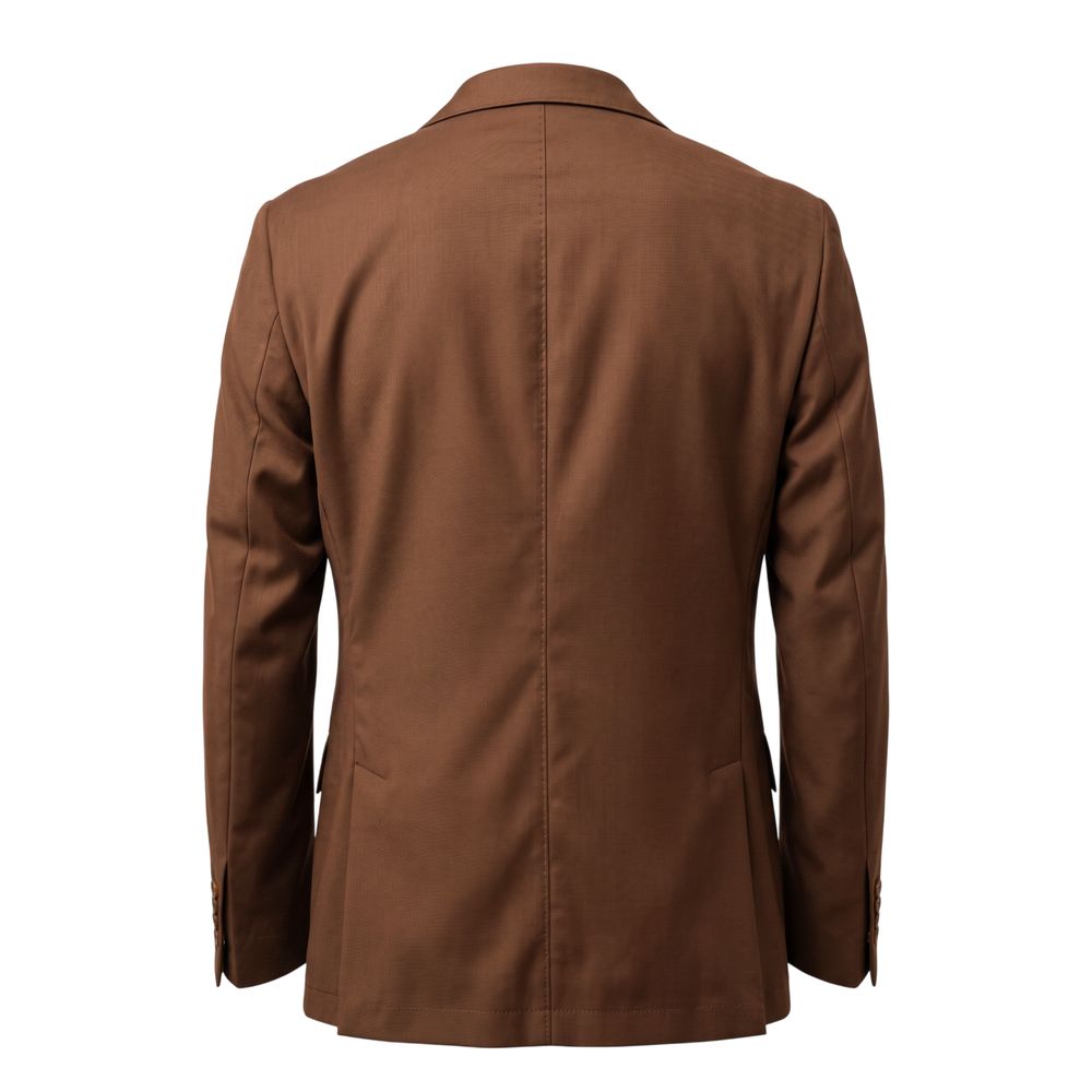 Roberto Pepe Luxury Brown Viscose Men's Blazer