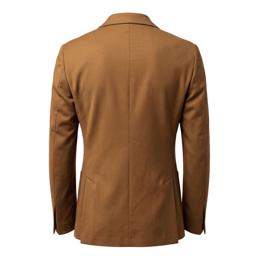 Roberto Pepe Luxury Brown Cotton Men Blazer