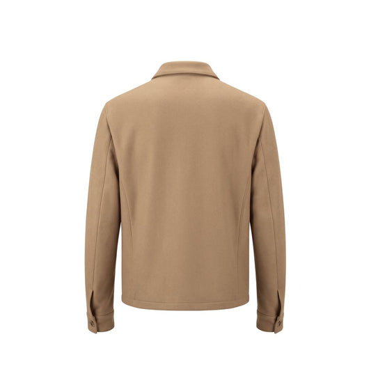 Roberto Pepe Luxury Beige Wool Men's Jacket