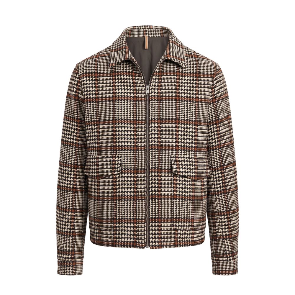 Roberto Pepe Luxury Plaid Viscose Men Jacket