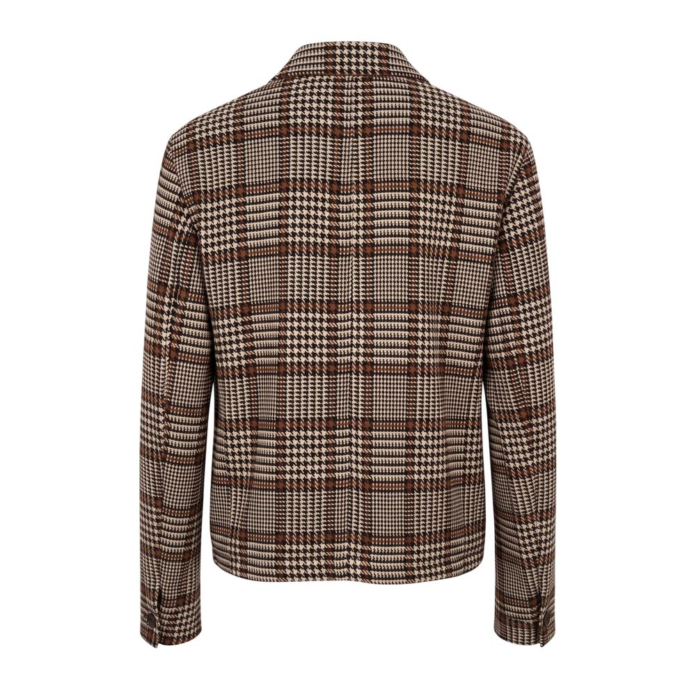 Roberto Pepe Luxury Plaid Viscose Men Jacket