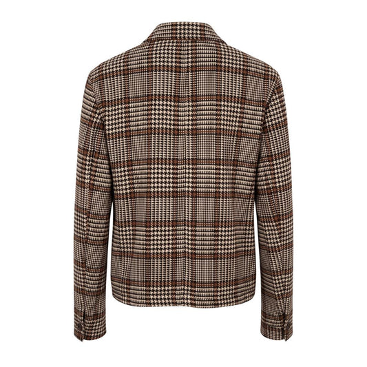 Roberto Pepe Luxury Plaid Viscose Men Jacket