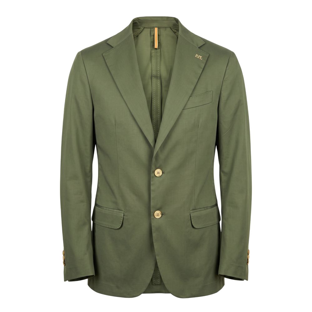Roberto Pepe Luxury Green Cotton Men's Blazer