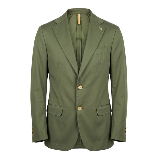Roberto Pepe Luxury Green Cotton Men's Blazer