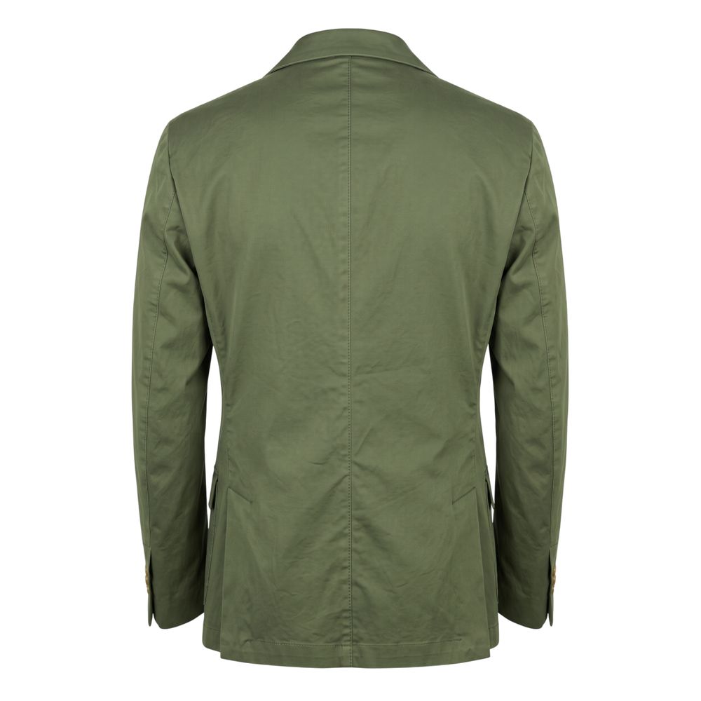 Roberto Pepe Luxury Green Cotton Men's Blazer