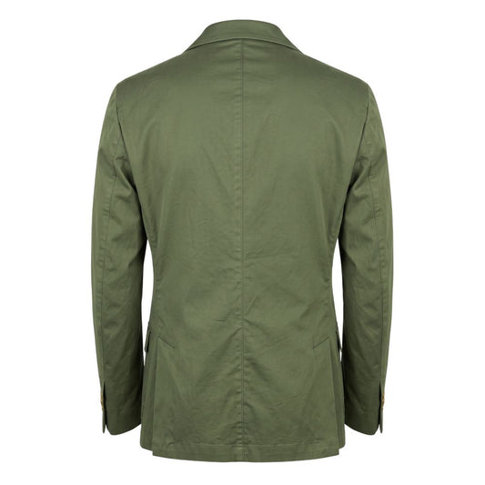 Roberto Pepe Luxury Green Cotton Men's Blazer
