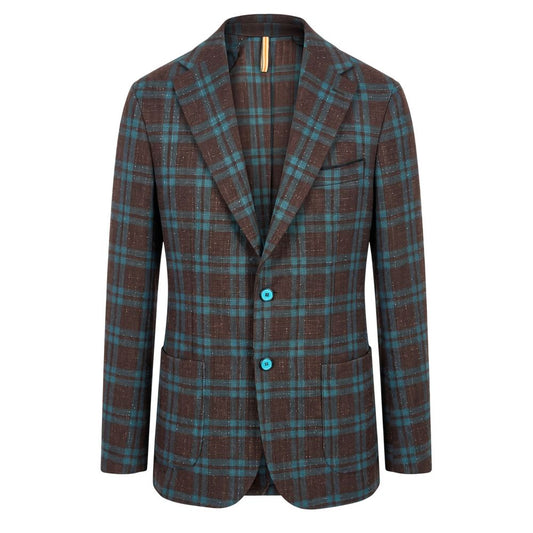 Roberto Pepe Luxury Brown Linen Men's Blazer