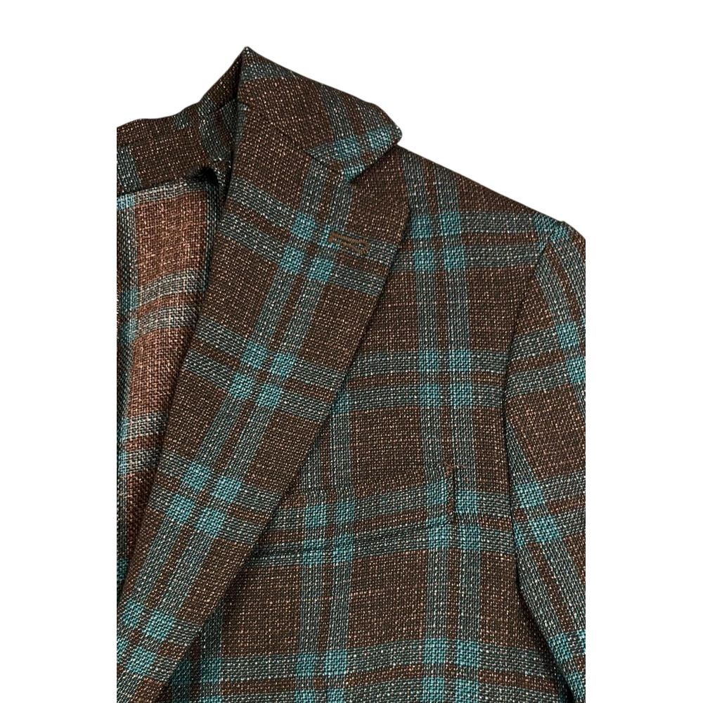 Roberto Pepe Luxury Brown Linen Men's Blazer