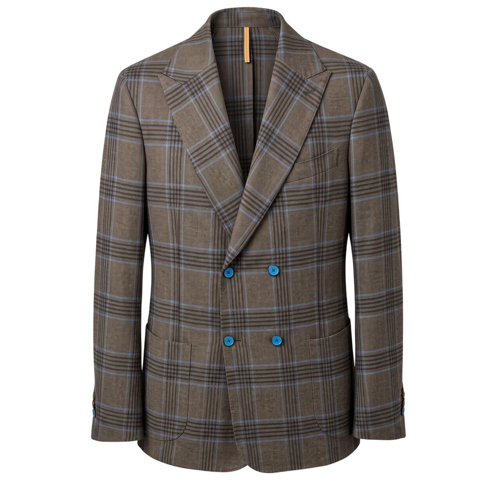 Roberto Pepe Luxury Brown Cotton Men Blazer