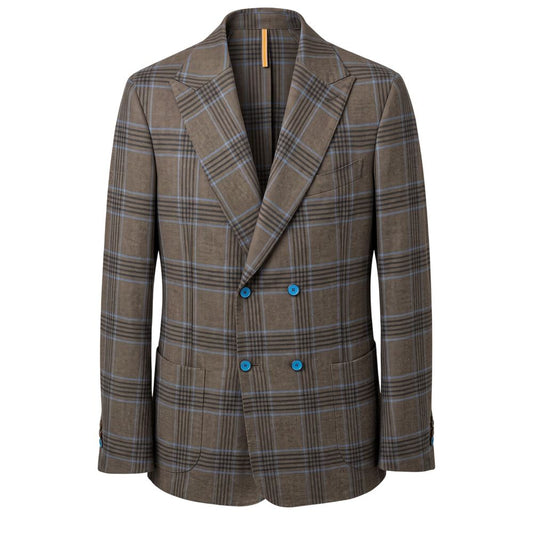 Roberto Pepe Luxury Brown Cotton Men Blazer