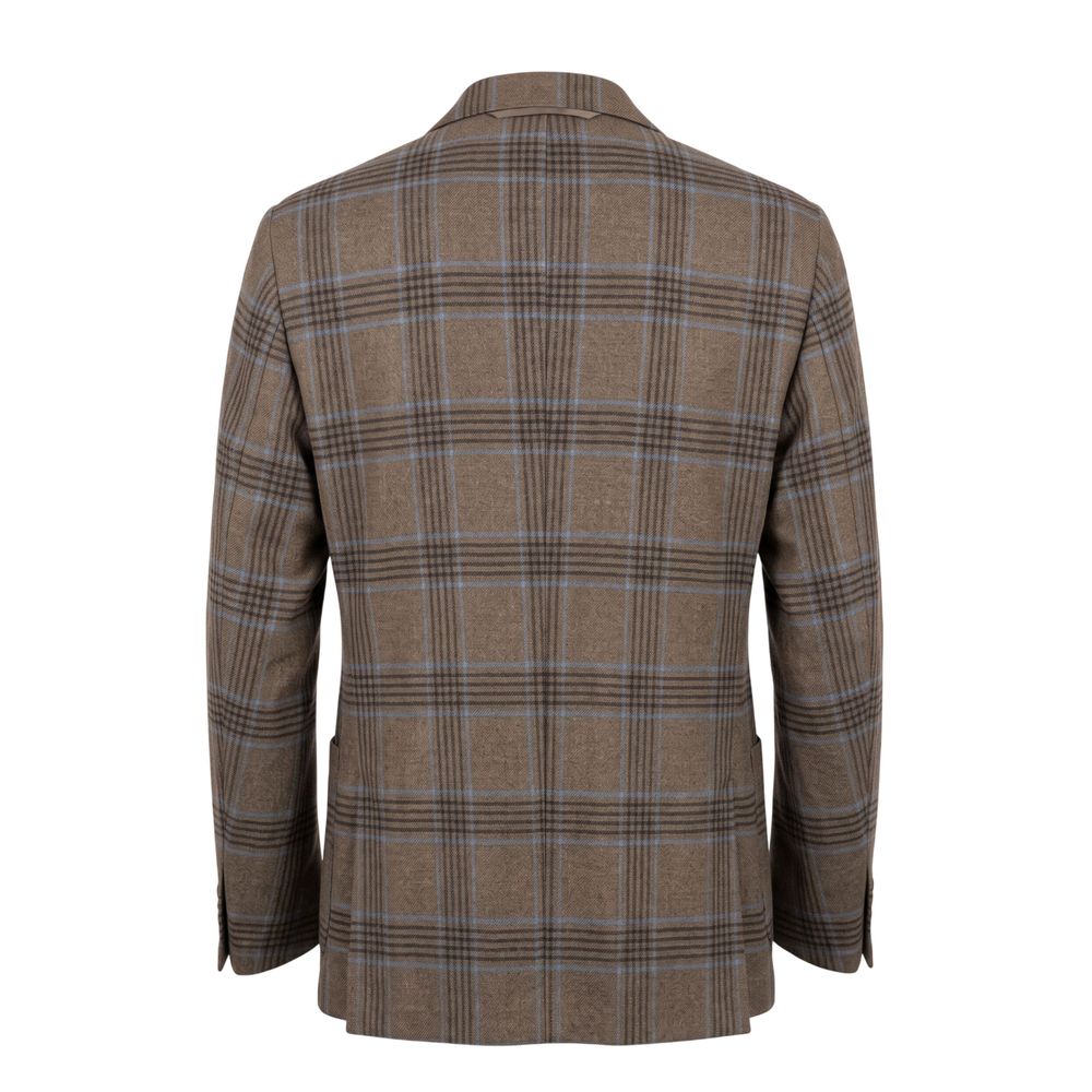 Roberto Pepe Luxury Brown Cotton Men Blazer