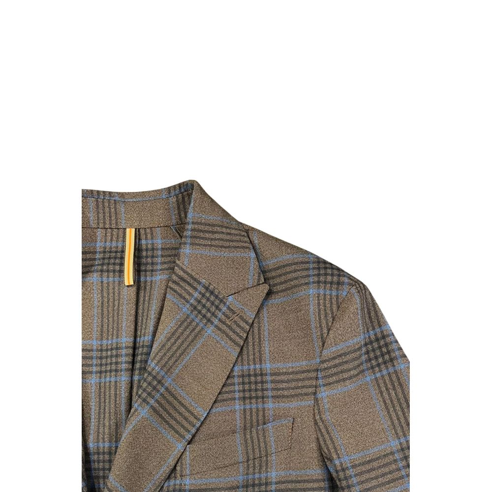 Roberto Pepe Luxury Brown Cotton Men Blazer
