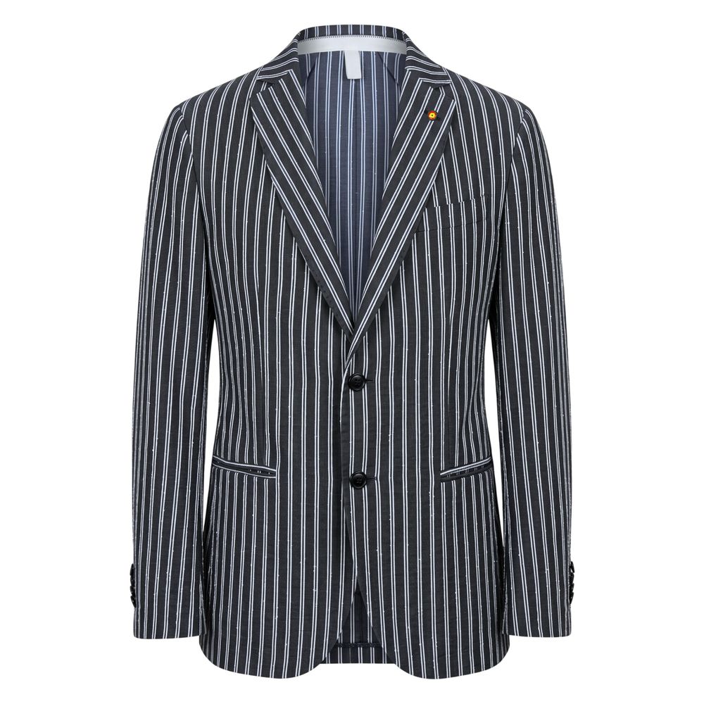 Roberto Pepe Luxury Blue Cotton Men's Blazer