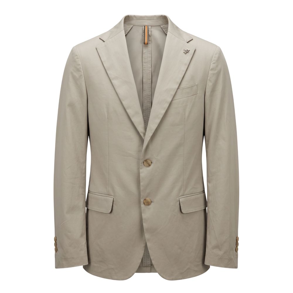 Roberto Pepe Luxury Beige Cotton Men's Blazer