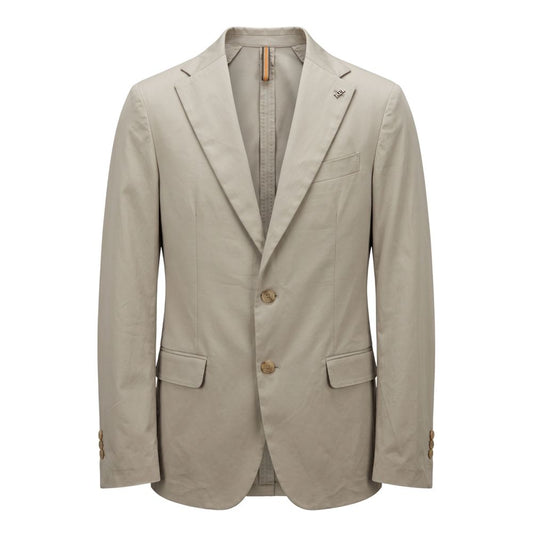 Roberto Pepe Luxury Beige Cotton Men's Blazer