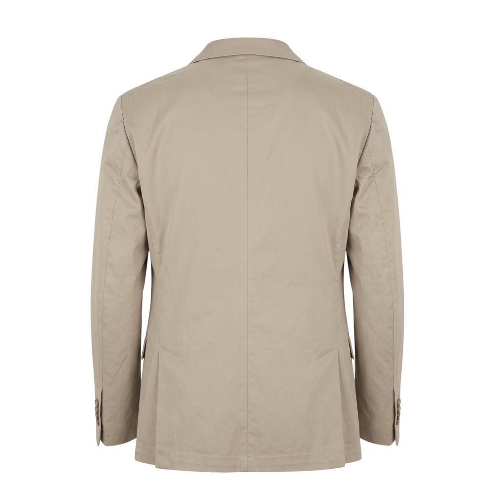 Roberto Pepe Luxury Beige Cotton Men's Blazer