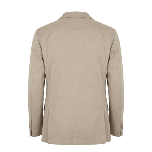 Roberto Pepe Luxury Beige Cotton Men's Blazer